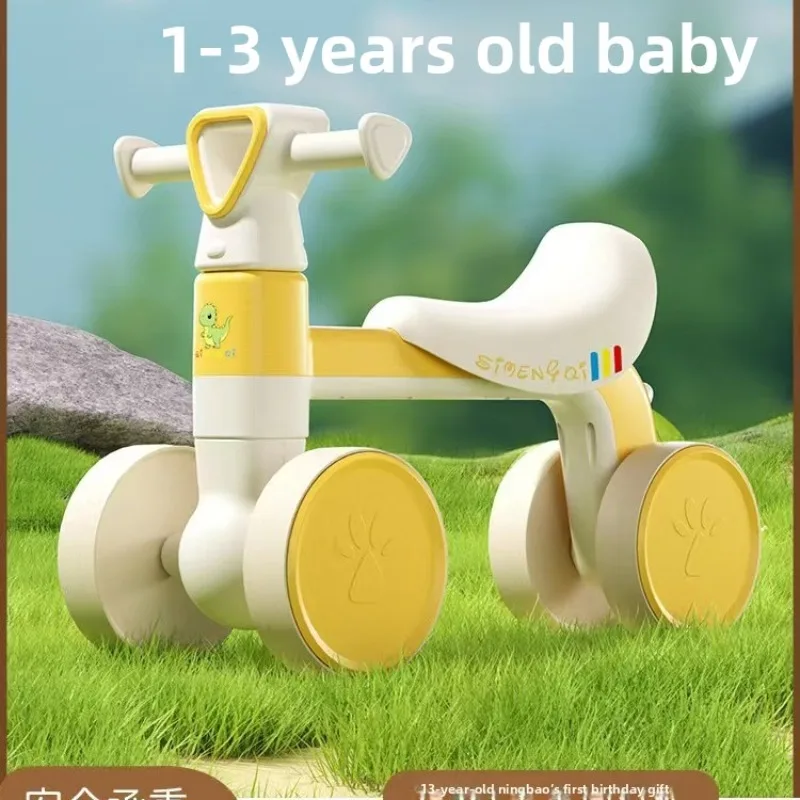 Baby Balance Bike 4 Wheel Toddler Walker No Pedal First Ride-On Toy Kids Balance Training Indoor Outdoor Gift for 1-3 Years Old view 4