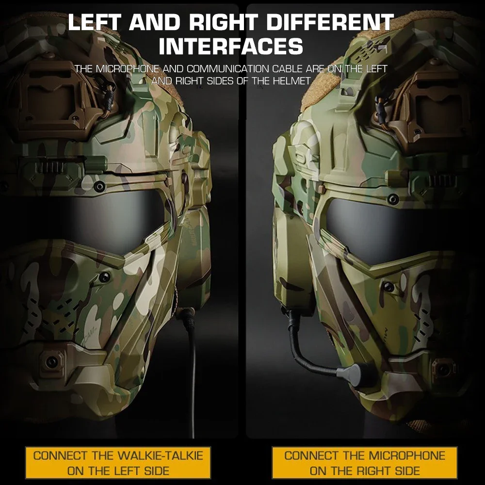 @ Airsoft خوذة سريعة تكتيكية ميليتار W-Ronin خوذة هجومية II سماعة رأس مدمجة، مروحة مضادة للضباب، قناع الوجه، عدسة بديلة #1