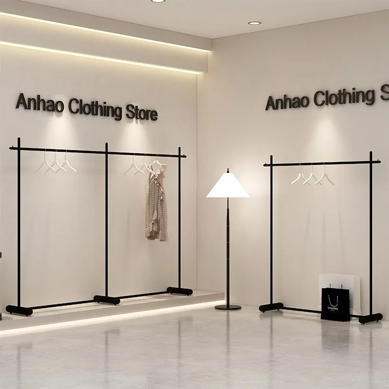 

Стеллаж для демонстрации одежды в магазине, напольный, из кованого железа, простой, от пола до потолка, для женской одежды, модель Zhongdao