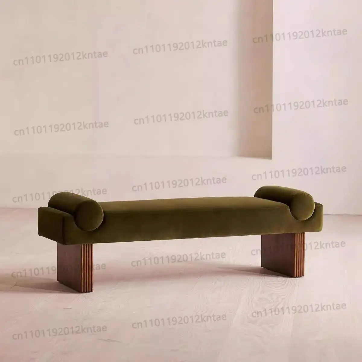 French Retro Style Sofa Bench Stool Living Room Pedal Entrance Shoe Change Stool Bedroom Bedside Stool Senior Feeling Cloakroom