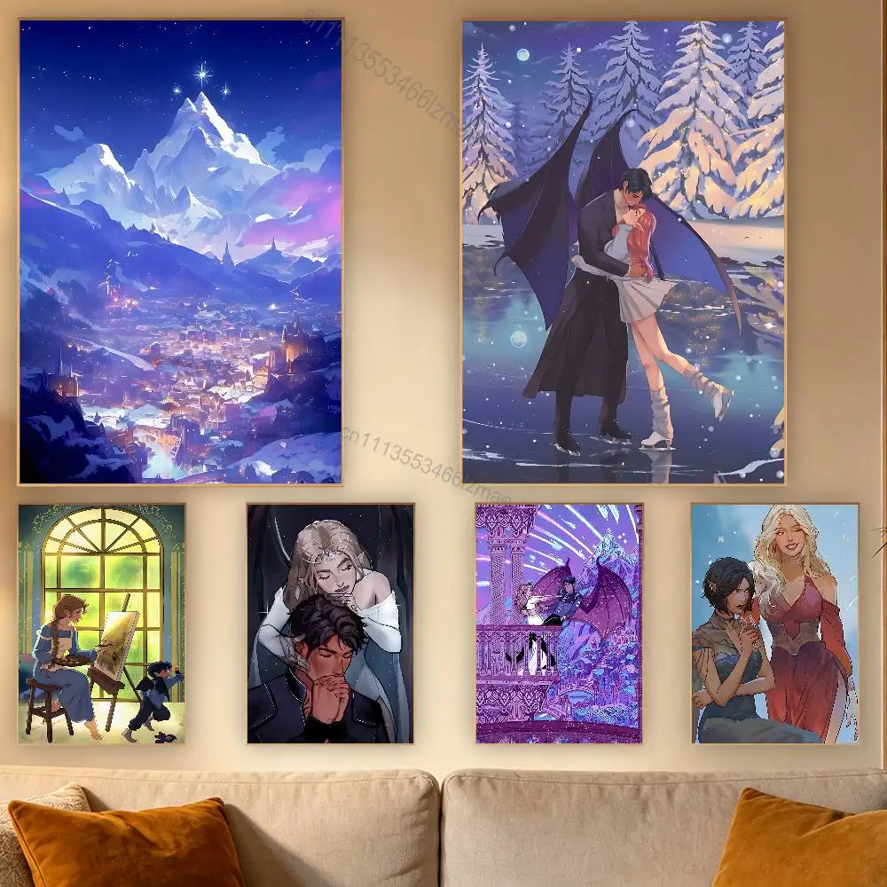 

Acotar A Court of Mist Fury Poster Wall For Sticky Decoration Waterproof Home Living Room Bedroom Bar