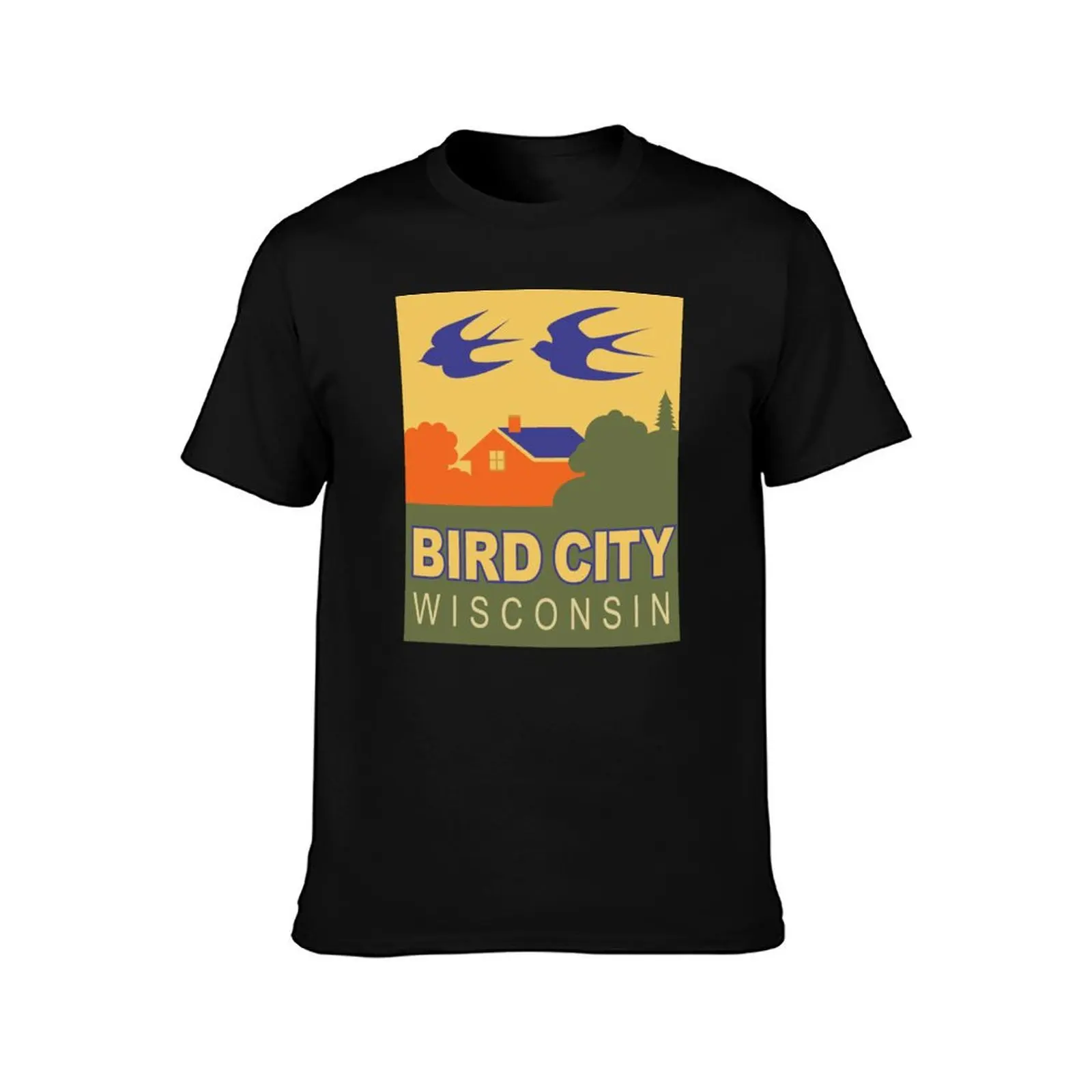 Bird City Wisconsin! T-Shirt Soft Stretch Short Sleeve Top T-Shirt