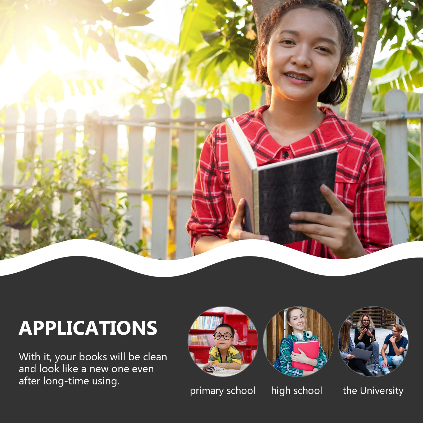 

20 Pcs Frosted Book Film Lining for School Notebooks Transparent Liners Case Clear Wrapping Sleeve Cover Protector