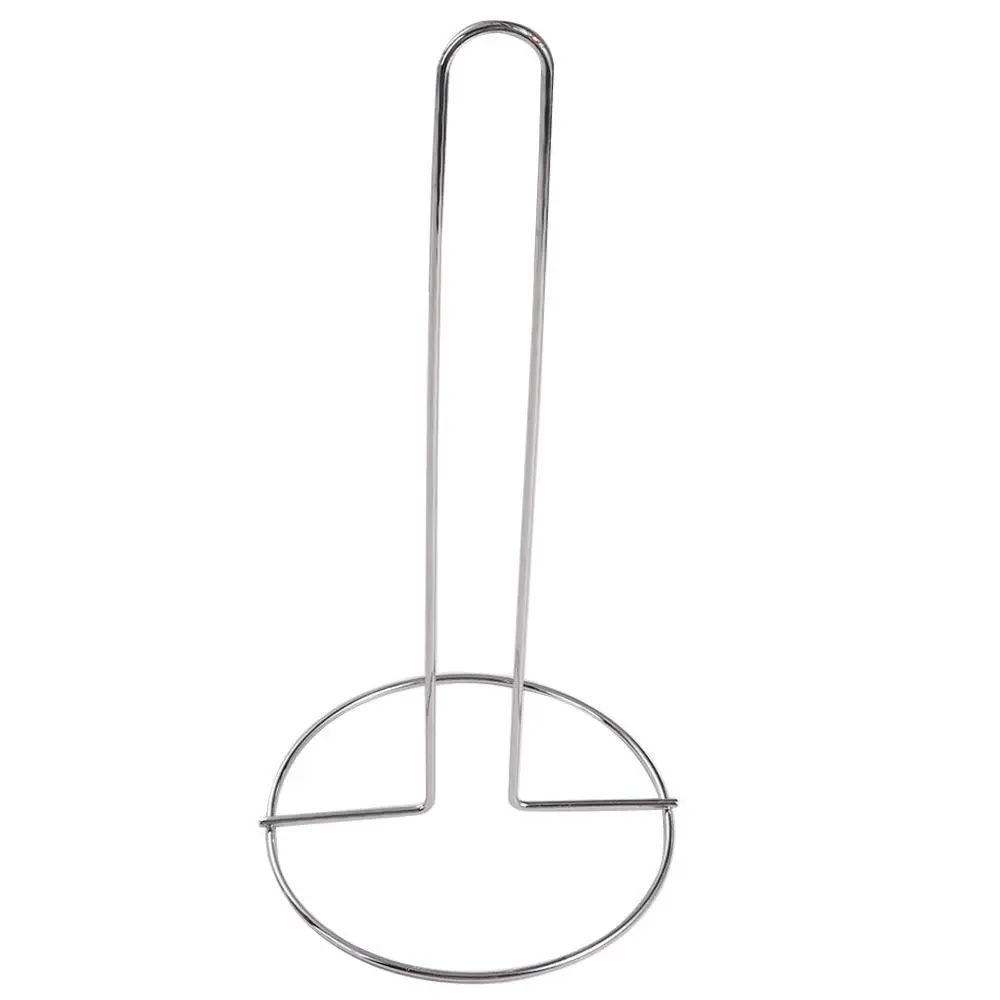 

Stainless Steel Roll Paper Towel Holder Free Standing One-handed Tear Vertical Napkins Rack Black/Silver Tissue Stand for Home