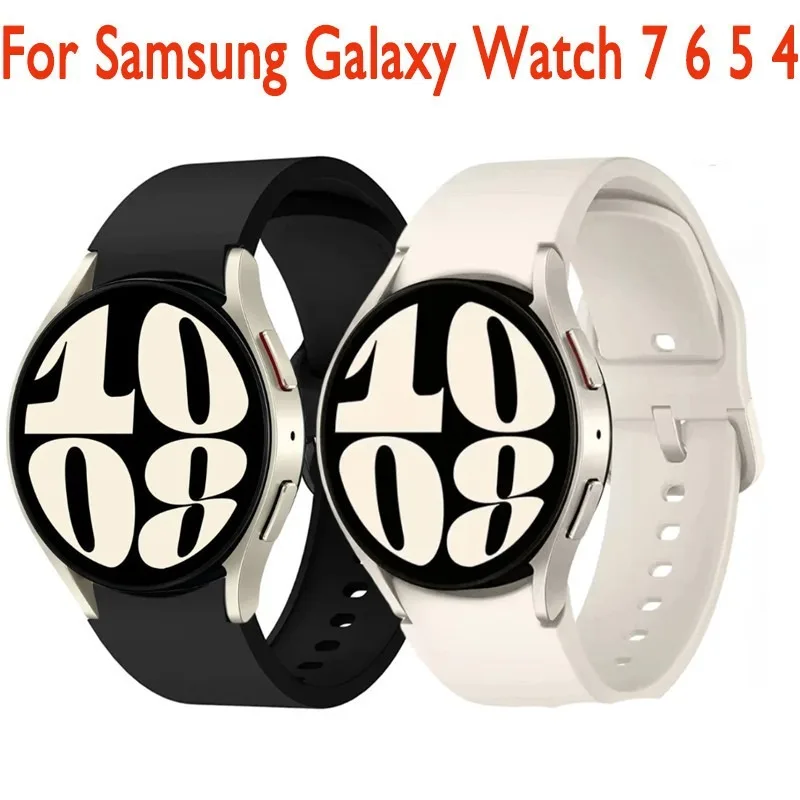 サムスンギャラクシーウォッチ用シリコンストラップ,ブレスレット,クラシック,7,6,5,4,44mm, 40mm, 5 pro,45mm, 43mm, 47mm