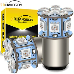 Ruiandsion 1157 BAY15D P21/5W lampadina a Led indicatore di direzione freno di coda luce per auto moto DRL 6V 12V 24V Non polare 2x bianco rosso giallo