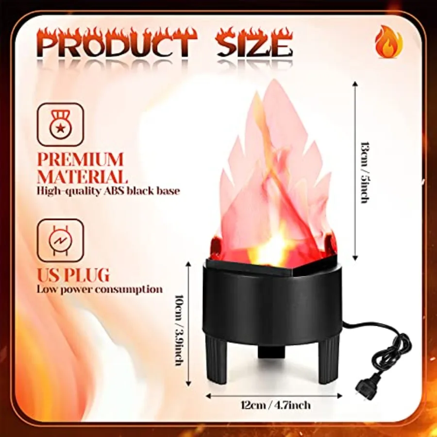 Electronic 3D Led Fake Flames Effect Night Lamp Led Artificial Flickering Fire Flame with 10 Pieces Gas Fireplace Logs Simulate