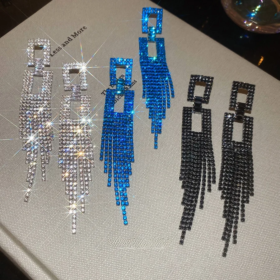 

Роскошные серебряные серьги с кисточками и иглами, женские модные трендовые дизайнерские серьги, маленькие серьги с цирконием, струящиеся украшения для ушей, аксессуары