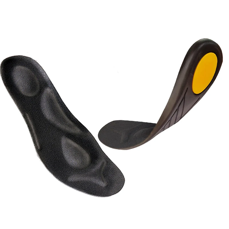 Soft Comfortable 4D Sports Insole Arch Support Metarsal Massage Pads Shock Absorption Sweat Absorb Deodorant Anti-slip Insoles