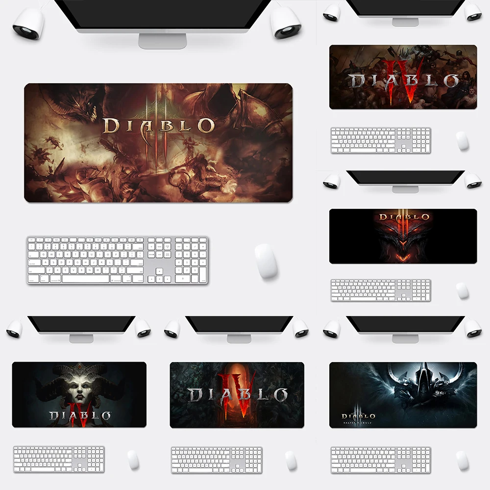 Diablo IV Mousepad HD Printing Computer Gamers Locking Edge Non-slip Mouse Pad XXL90x40cm Keyboard PC Desk Pad