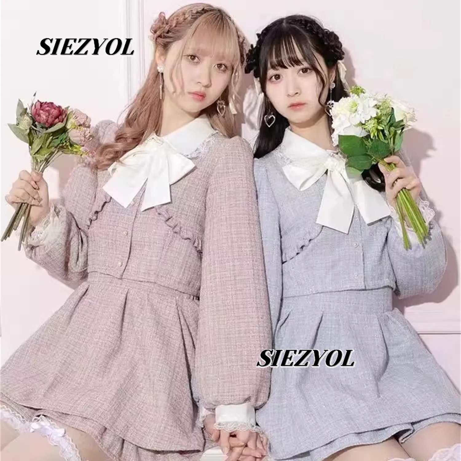 

Women's Matching Sets Sweet Cute Girls Lace Mine Versatile Long-sleeved Top and High-waisted Shorts Spring Fashionable Outfits