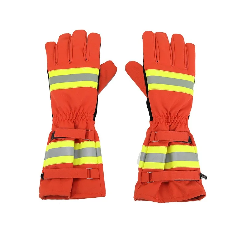 

Уличные лесные пожарные перчатки Теплоизоляционные и термостойкие защитные перчатки Пожарные красные длинные перчатки