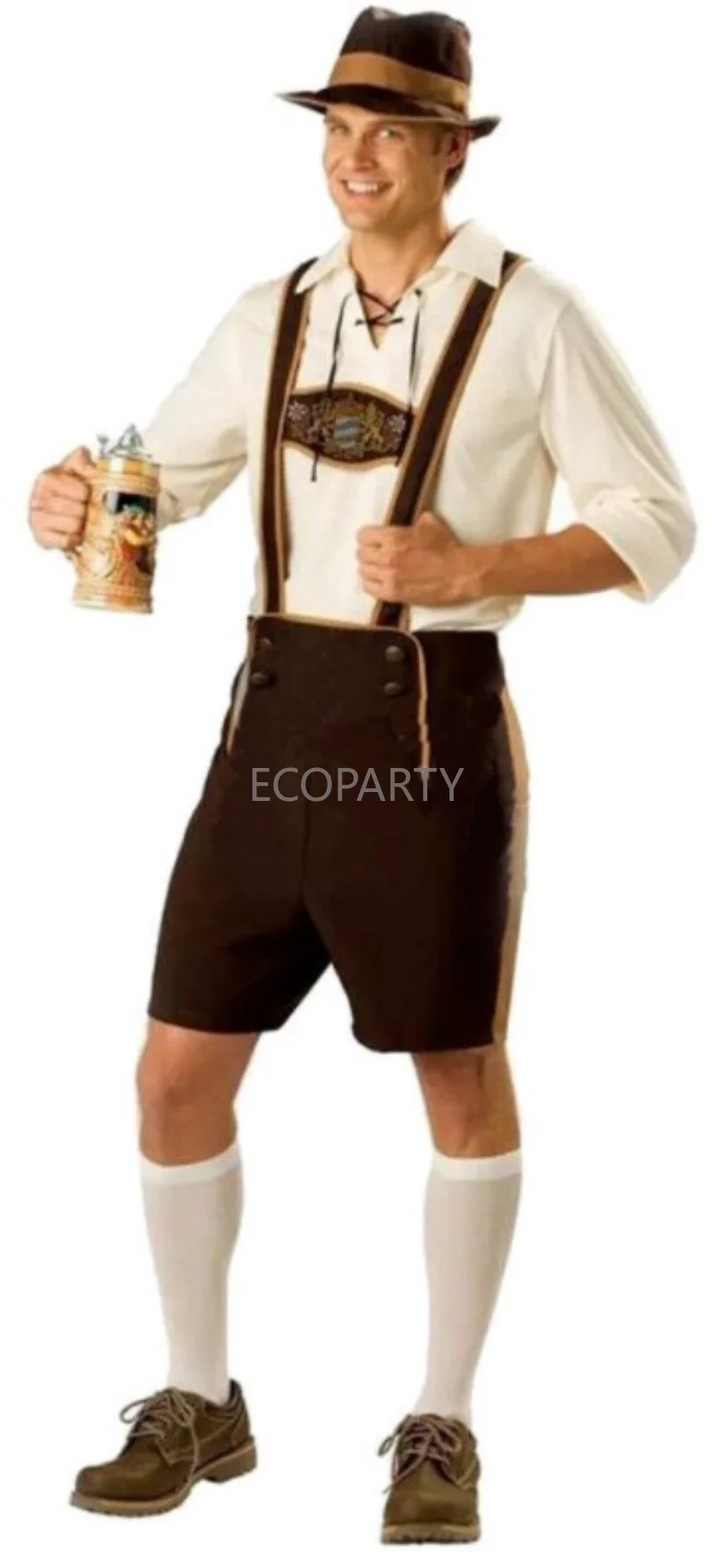 Costume Traditionnel d'Oktoberfest pour Homme, 3 Pièces, Tenue de Cosplay, Carnaval, Halloween, Barrage, Robe de Soirée