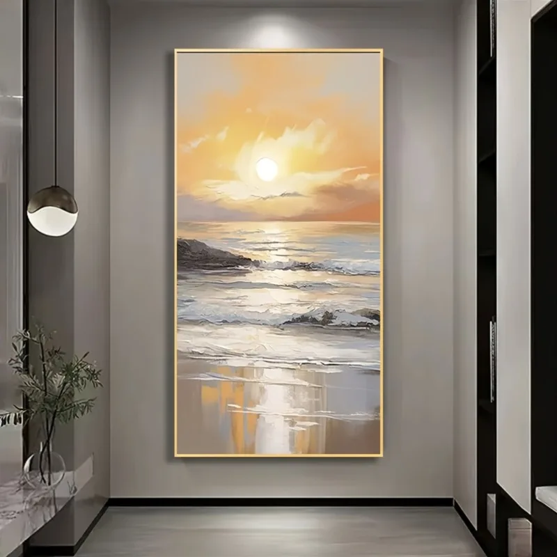 Abstract Ocean Sunset Poster 