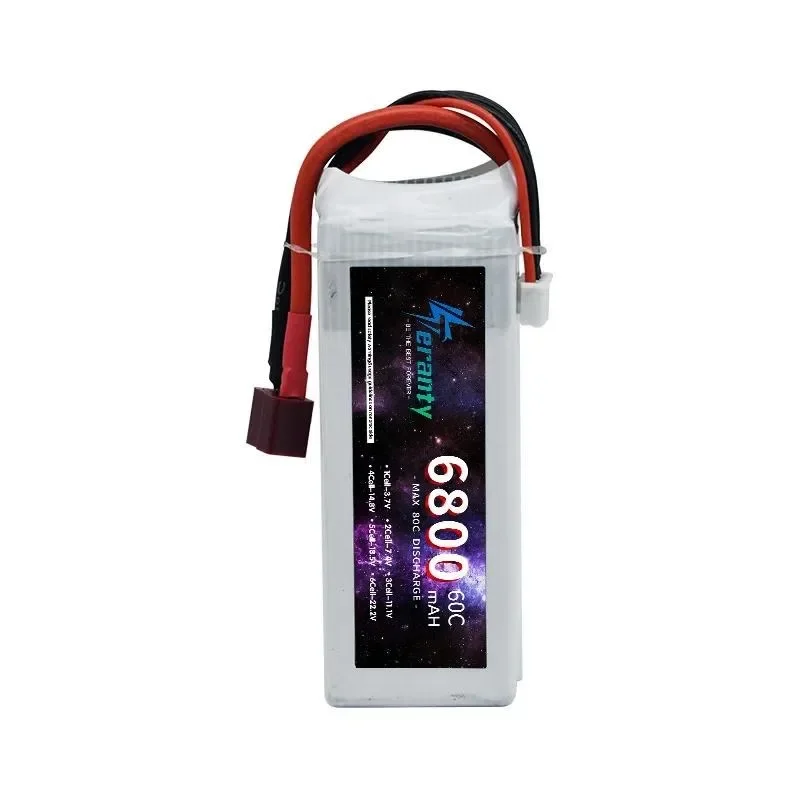 For Manufacturer Aircraft Model Battery 14.8V 60C 6800mAh Lithium Battery UAV Car Model Ship Model 4S Rechargeable Battery