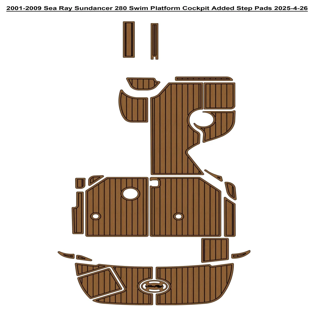 

2001-2009 Sea Ray Sundancer 280 Swim Platform Cockpit Pad Boat EVA Foam Floor Mat SeaDek Gatorstep Style Self Adhesive V344 ALI