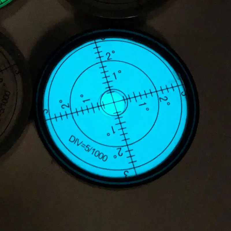 HACCURY Circular Luminous Bubble Level Dia 60mm Round Night Vision Bullseye Leveler Horizontal Measuring Tool Magnetic Option