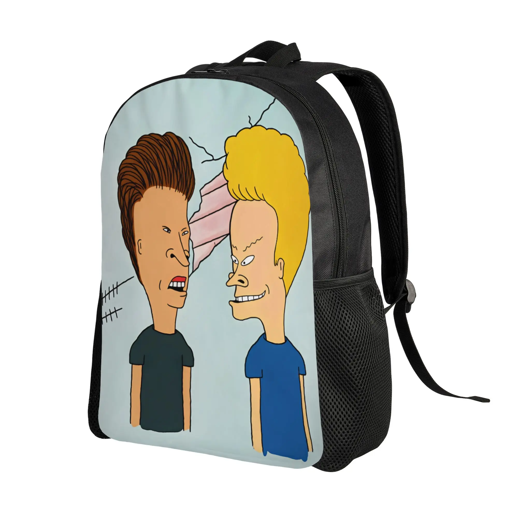 Beavis And Butt Head Angry Portrait Backpack  Kawaii Backpacks Youth Sport Lightweight School Bags Design Rucksack