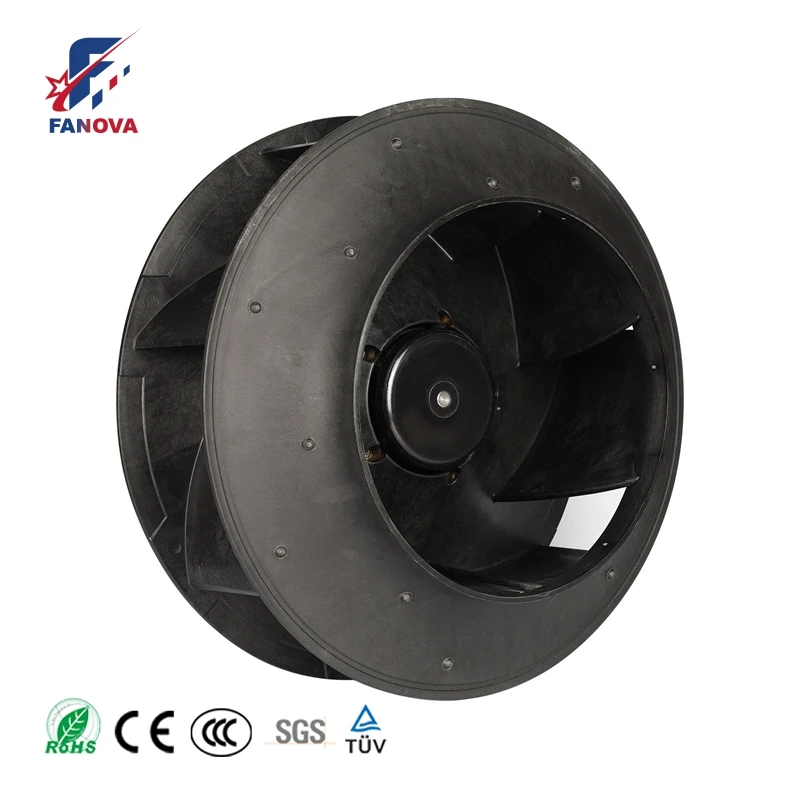 

Factory Direct High Speed 310mm DC EC Blower Impeller 230V IP55 Backward Curved Centrifugal Fan OEM Supported