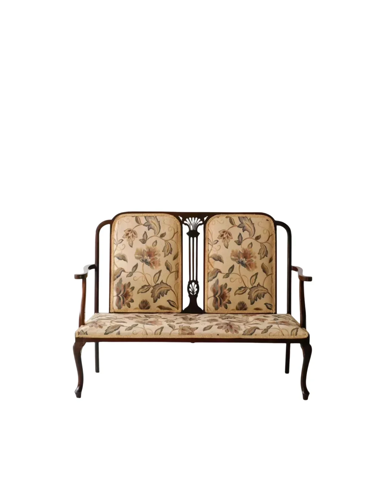 A  French Retro Solid Wood Sofa Living Room Reception Chair Photography B & B Leisure Classical Bench Hair