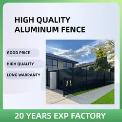 Modern Design Modular Fences Aluminum Metal Horizontal Yard Privacy Slat Fencing Panels Outdoor Garden Fence