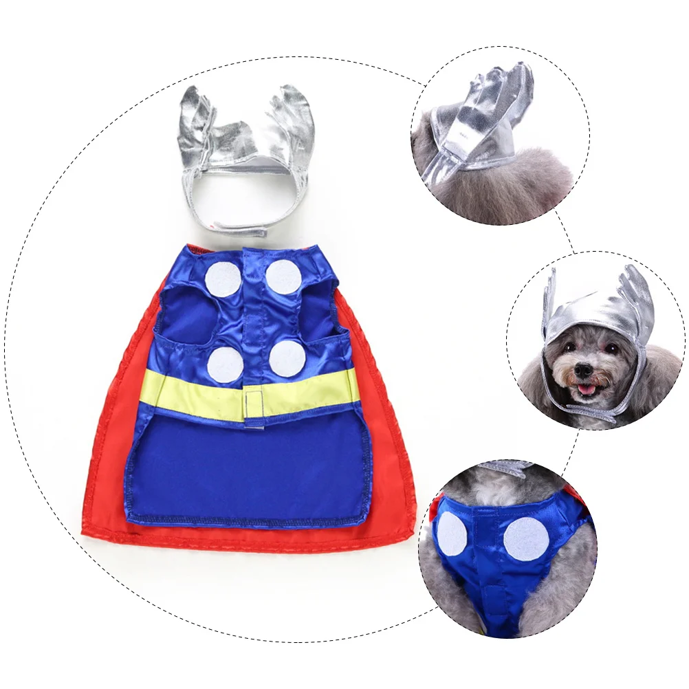

1Set Dog Halloween Costume Cosplay Outfit Hat Comfortable Polyester Pet Clothing Fashionable Dog Halloween Party Clothes