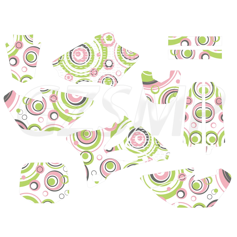 يصلح لياماها YZ85 YZ 85 2002- 2012 2013 2014 موتوكروس مجموعات الرسومات الشارات ملصقات ديكو خلفية #6