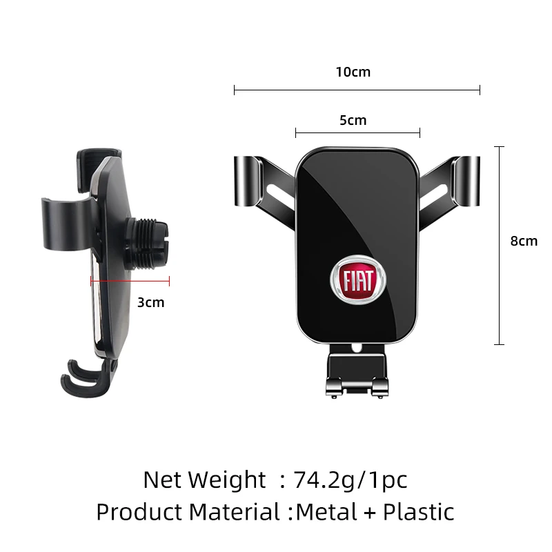 Car Accessories Phone Holder Air Vent Clip GPS Navigation Tool For FIAT 500 Abarth Panda Punto Tipo Ducato Stilo Doblo Bravo Fre