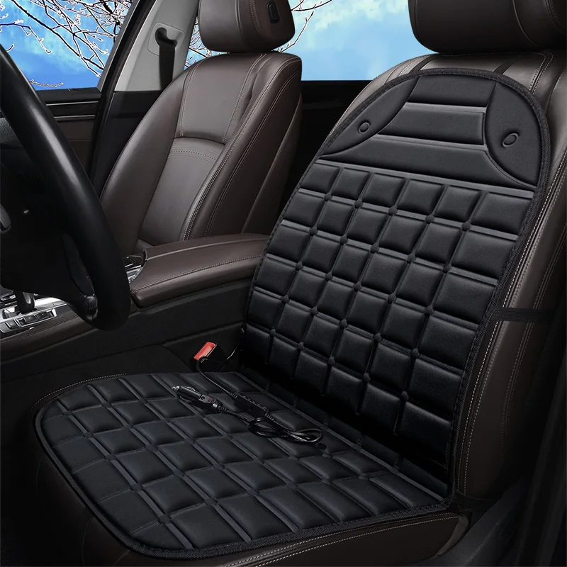 Universal Car Heatable Seat Cushion Winter Single Piece Short Plush Seat Cushion Three Piece Set Auto Interior Accessories