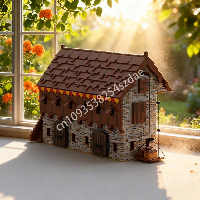 9007 قطعة MOC بناء القلعة Hohengeroldseck السمور قلعة نموذج كتل فكرة الإبداعية الطوب هدية الكريسماس الاطفال اللعب عيد ميلاد