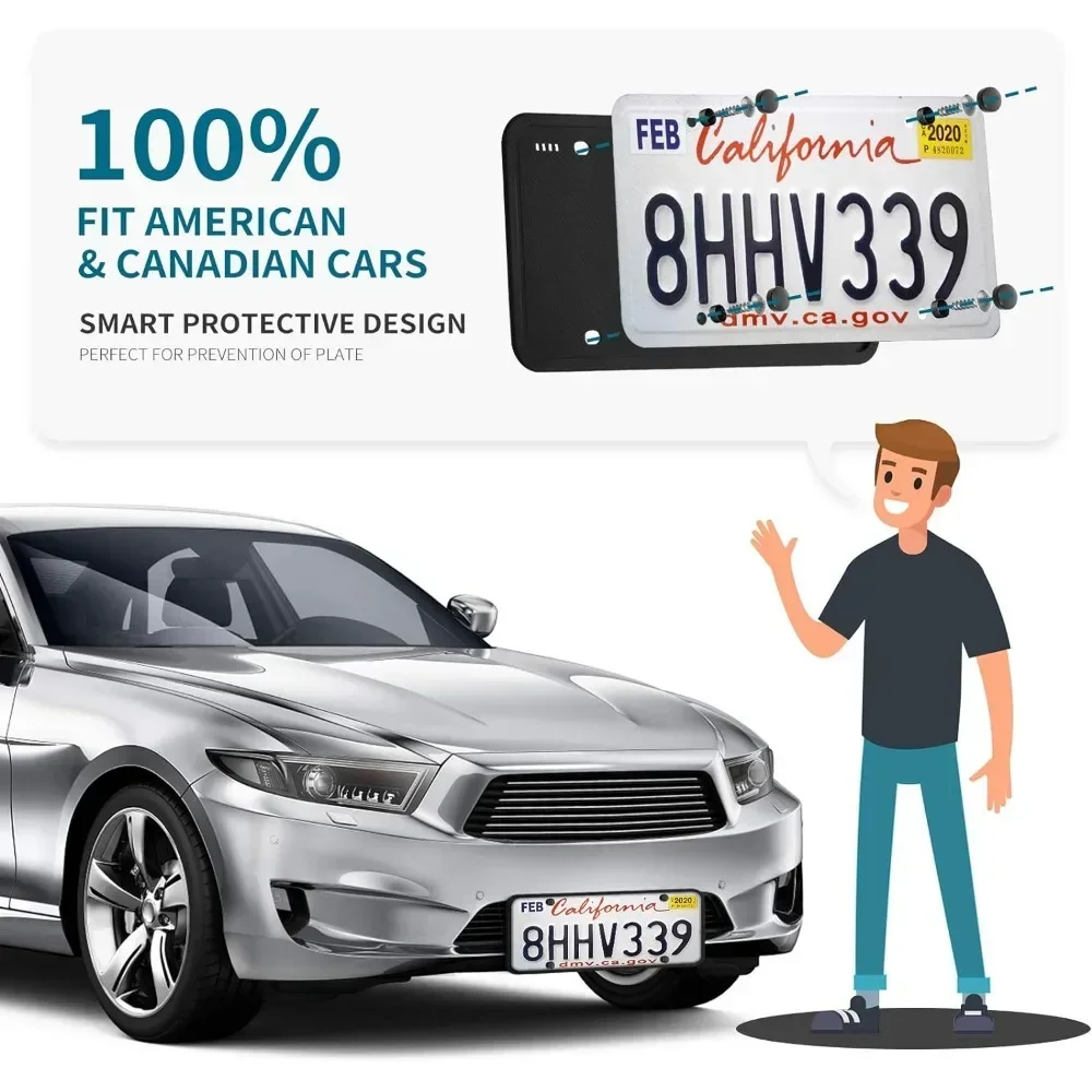 

Силиконовая рамка номерного знака GM American Cars, черный кронштейн рамки номерного знака, антикоррозийный, звуковой, устойчивый к атмосферным воздействиям автозапчасти