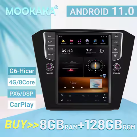 Android 11 For VW Passat B8 Magotan 2014-2020 HI-car Car radio Player GPS Navigation Voice control PX6/G6 128GB 4GLET 8core