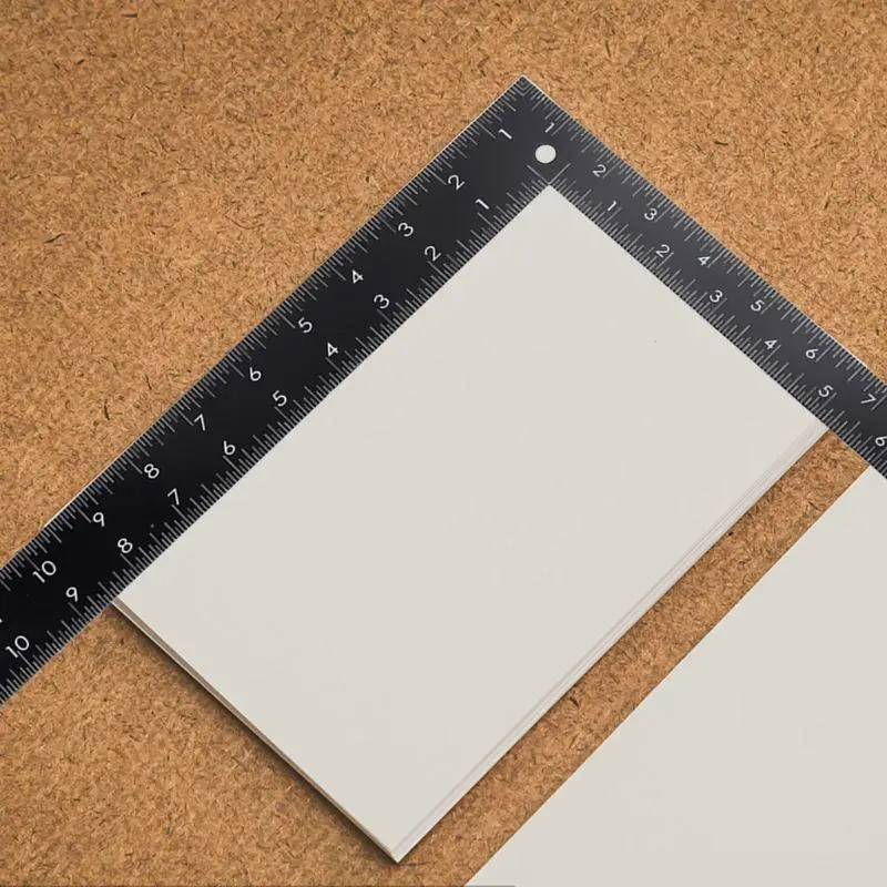 652F Metal L-Square Ruler Sewing Measure Professional Framing Square Ruler Black for Carpenter Tailor DIY Sewing