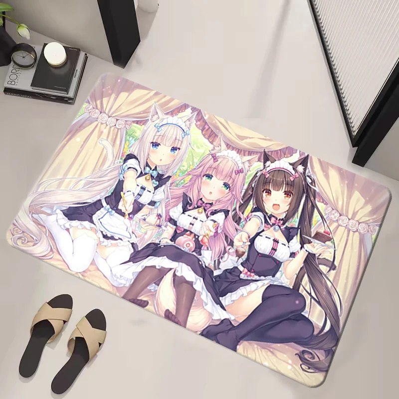 Chocola Nekopara Japan Anime Girl Carpet Rug for Home Living Room Bedroom Sofa Doormat Decor,kid Area Rug Non-slip Floor Mat 3D