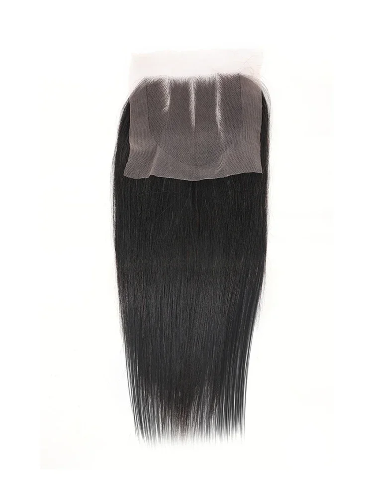 2x6 5x5 Fermeture en dentelle HD transparente, Fermeture frontale en dentelle uniquement, Cheveux humains vierges vietnamiens noués à la main, Lisse baguette