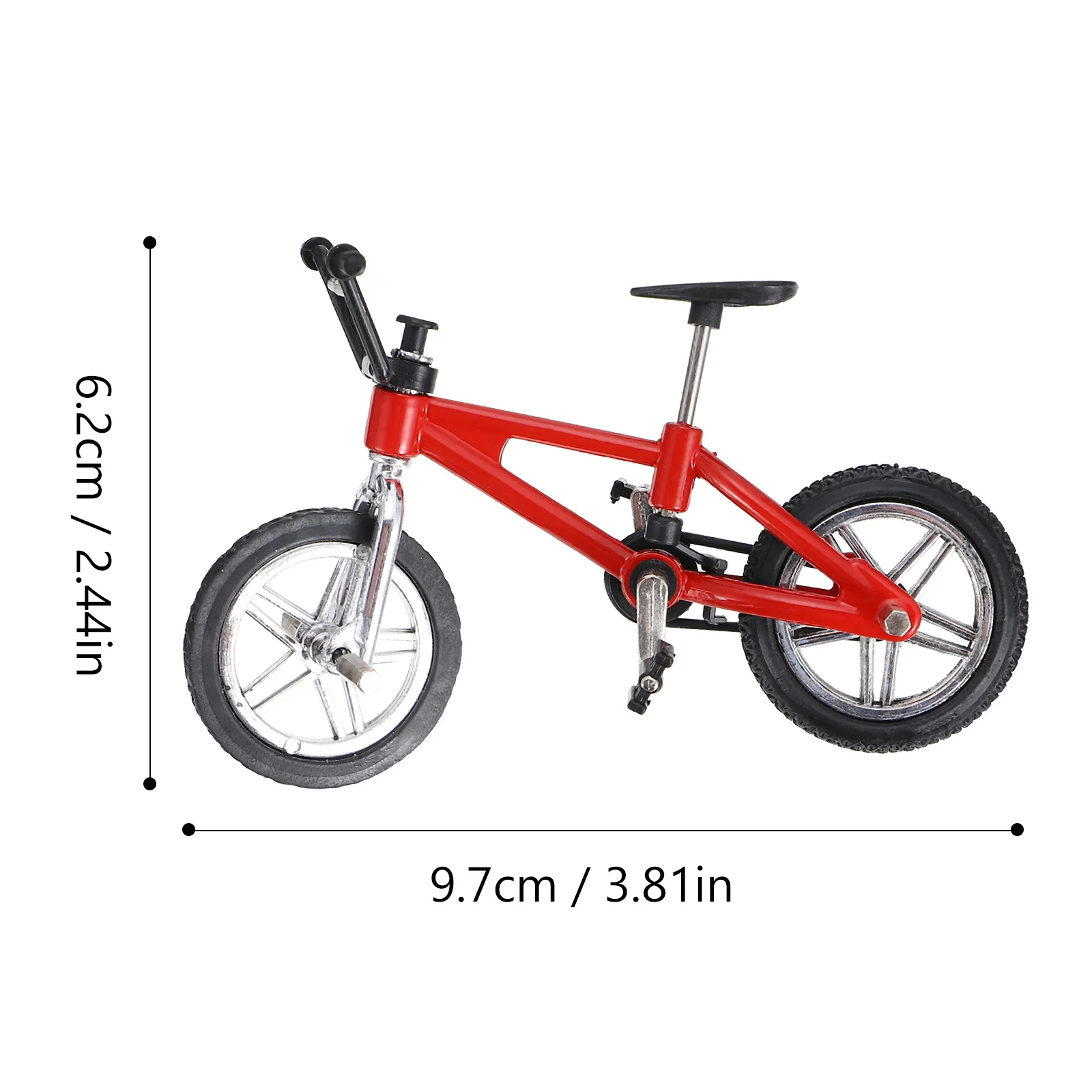 1 Set Bicicletta di simulazione resistente all'usura con dita in lega per bambini Mini biciclette da gioco da tavolo
