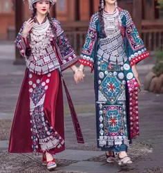 Chinese Miao Women's Autumn and Winter Performance Costumes