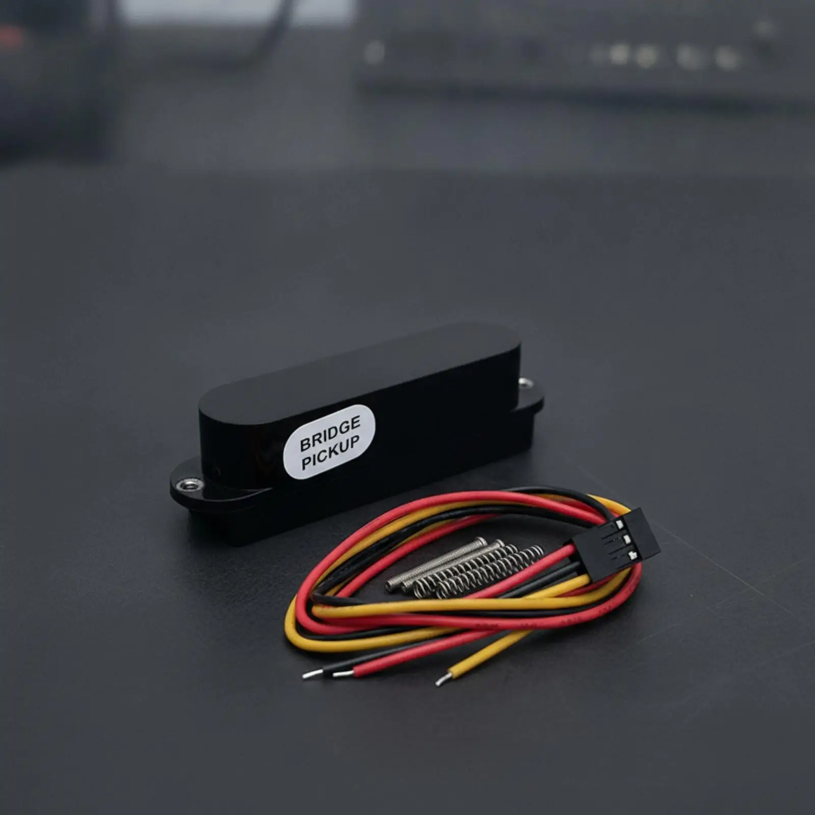 Guitar Active Pickup Single Coil for SSS Electric Guitar Six String Vintage Style Black Rounded Housing