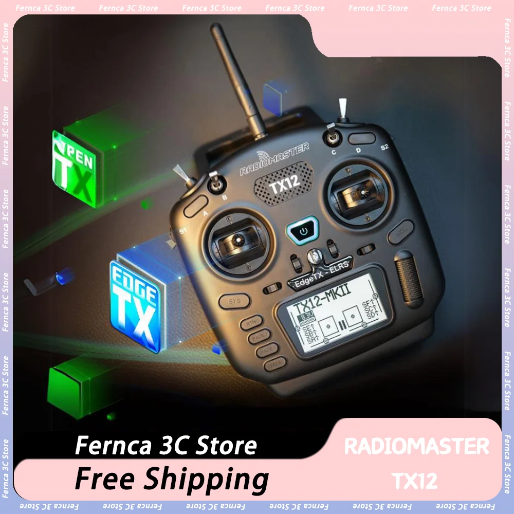 RadioMaster TX12 MKII Mark 2 MK2 Radio CC2500/ELRS EdgeTX OpenTX 16CH Multi-Module Compatible Radio Control Transmitter Custom