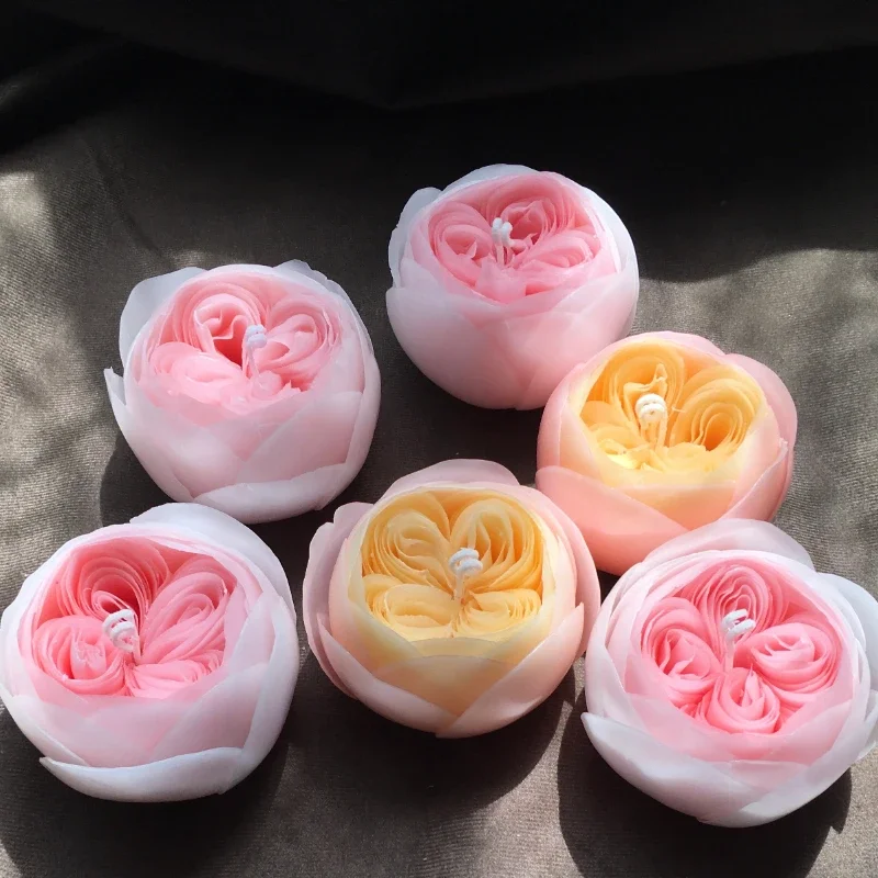 Austin Rose Candle Silicone Mold DIY Flowers Candle Making Soap Resin Chocolate Mold Valentine\'s Birthday Gifts Craft Home Decor