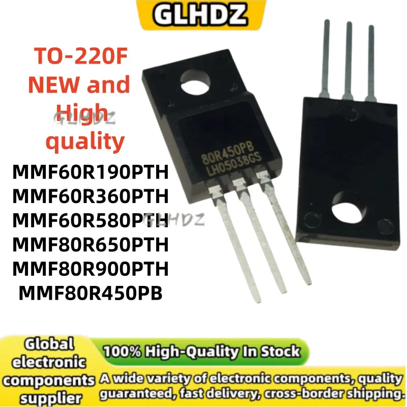10PCS TO-220F MMF60R190PTH MMF60R360PTH MMF60R580PTH MMF80R650PTH MMF80R900PTH MMF80R450PB in stock