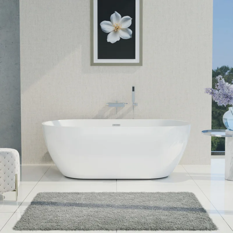 

Bathtub household small apartment single acrylic adult seamless integrated high-end free-standing bathtub