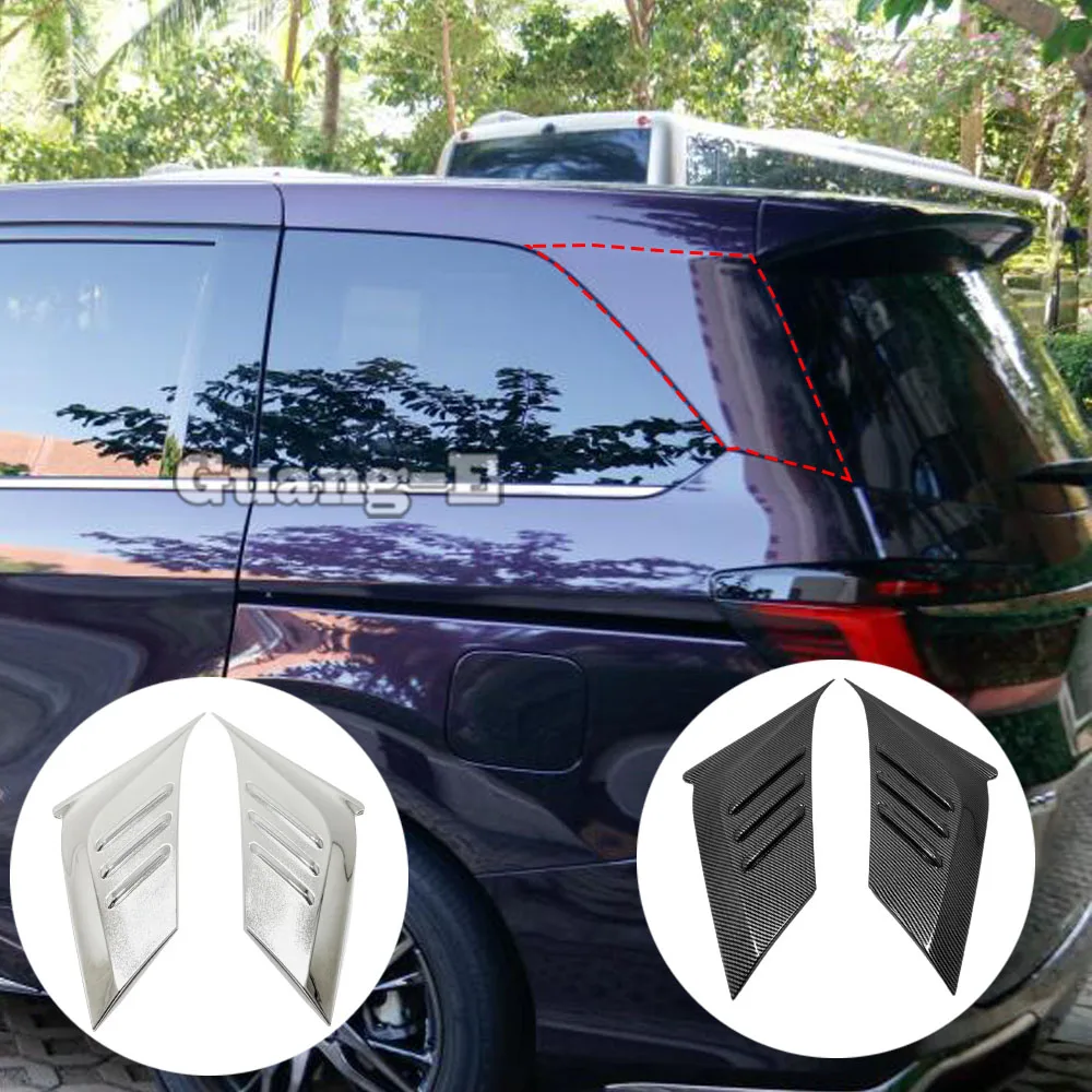 

Для Honda Odyssey 2022 2023 2024 хромированная крышка заднего бокового окна, жалюзи, вентиляционная крышка, отделка, внешние аксессуары для бровей автомобиля, украшение, 2 шт.