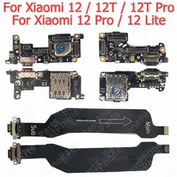 Charge Board For Xiaomi Mi 12 Lite Mi12 12T Pro Charging Port Usb Connector With SIM Reader Pcb Dock Plate Spare Parts