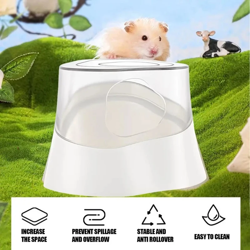 Hamster Sand Bath Container Critter's Sand Bath Shower Room Easy To Clean Lid Small Animal Bathroom & Digging Room