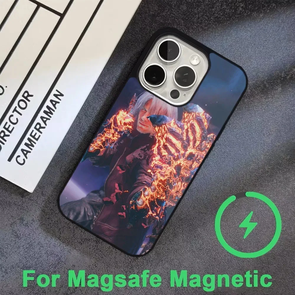 D-DMC 5 V-Vergil Dante Phone Case  For iPhone 16,15,14,13,12,11,Pro,Max,Plus,Mini, Magsafe,Magnetic Wireless Charging Case