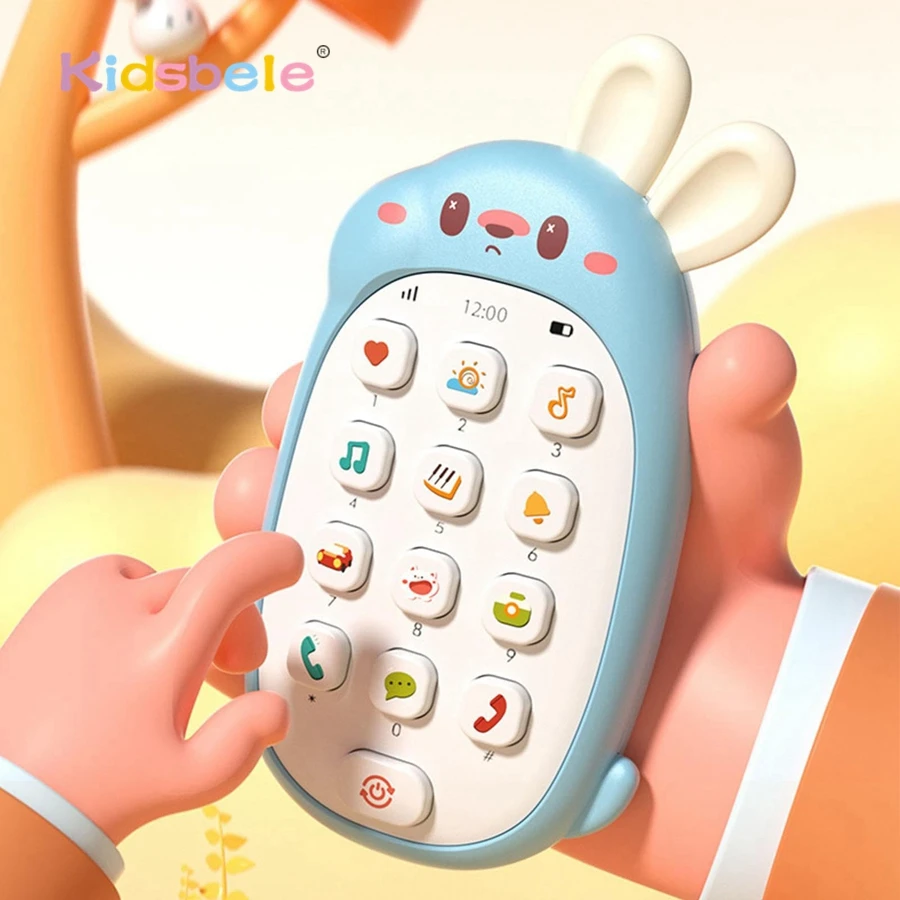 Jouet interactif pour téléphone pour bébé – Mobile d'apprentissage musical avec boutons lumineux pour jeu pour nourrissons