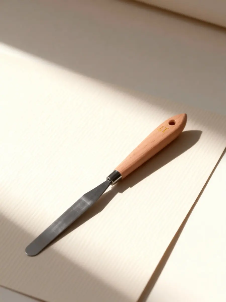 Artist Painting Spatula Scraper High Quality Ultrathin Blade Smooth Wooden Handle Perfect for Oil Acrylic Gouache Palette Knife