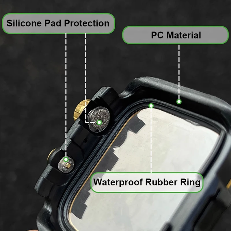 Armor Metal Case+Strap For Apple Watch Ultra 10 9 8 7 6 5 4 HD Glass Waterproof Protective Cover For iWatch 44mm 45mm 46mm 49mm