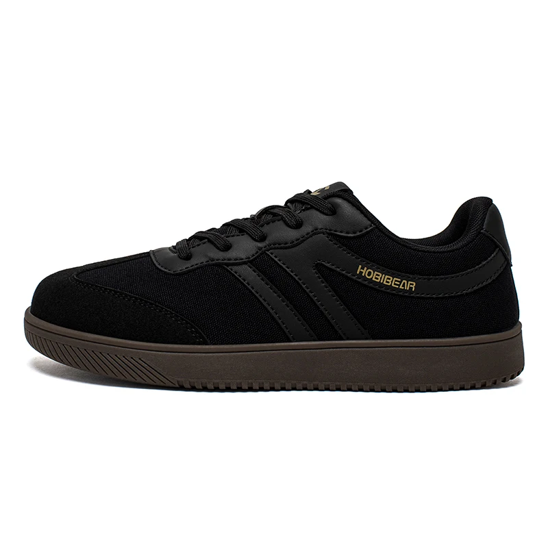 HOBIBEAR Wide Toe Shoes Mens Womens Minimalist Fabric Sneaker Lace Up Casual Walking Shoes